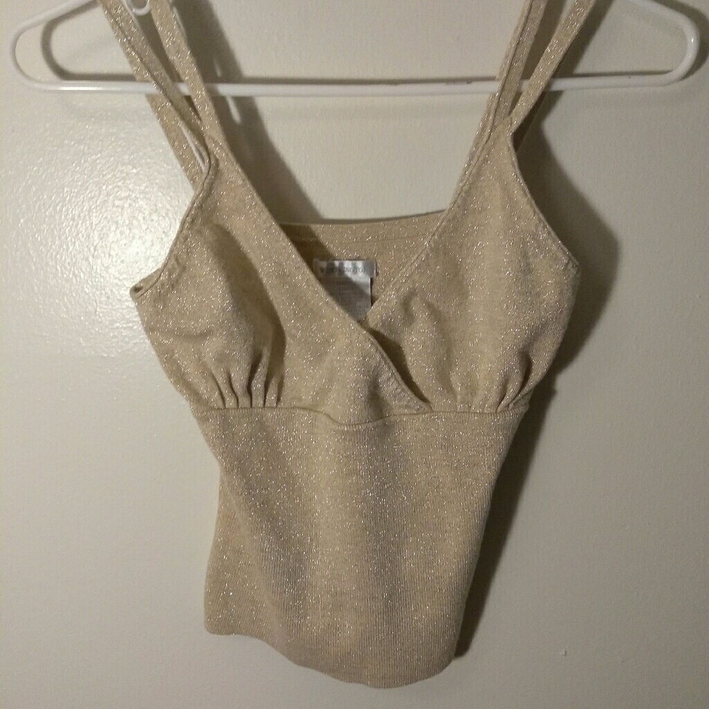 90s style glitter gold crop top
